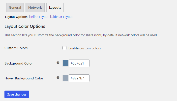 Layouts for Easy Social Sharing wordpress plugin