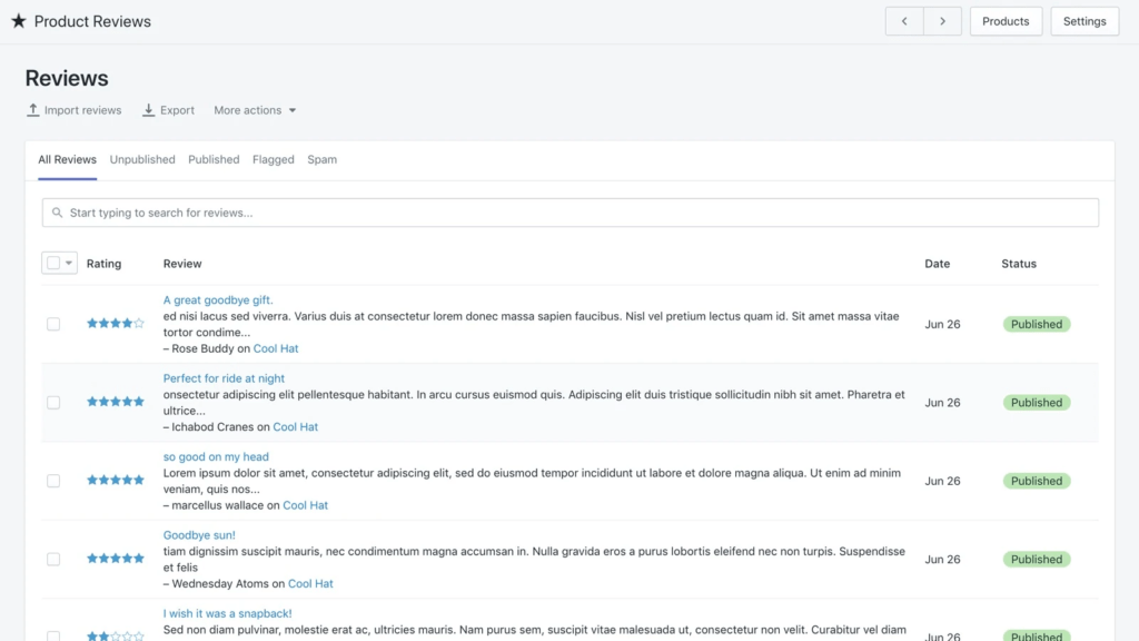 Product Reviews by Shopify